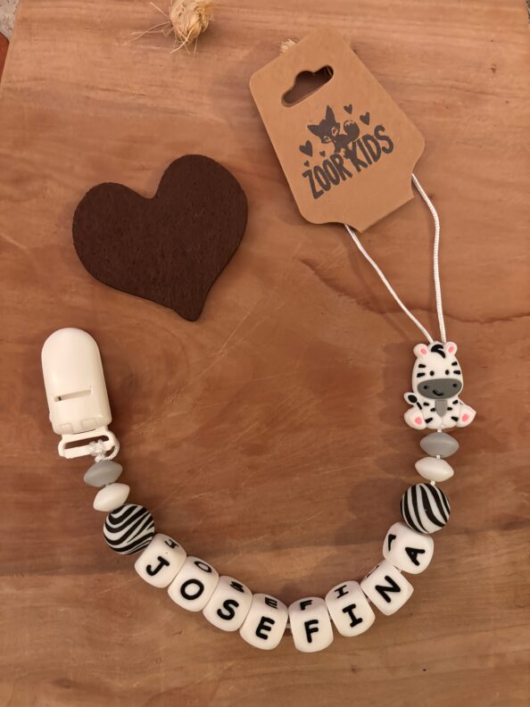 Portachupete cebra personalizable
