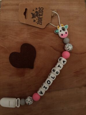 Portachupete vaquita personalizable