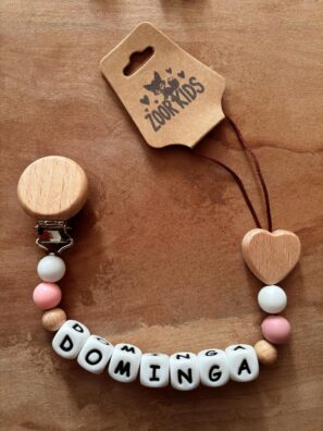 Portachupete estilo vintage corazón personalizable