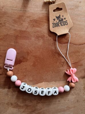 Portachupete moño rosa personalizable