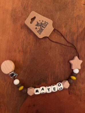 Portachupete estilo vintage estrella personalizable