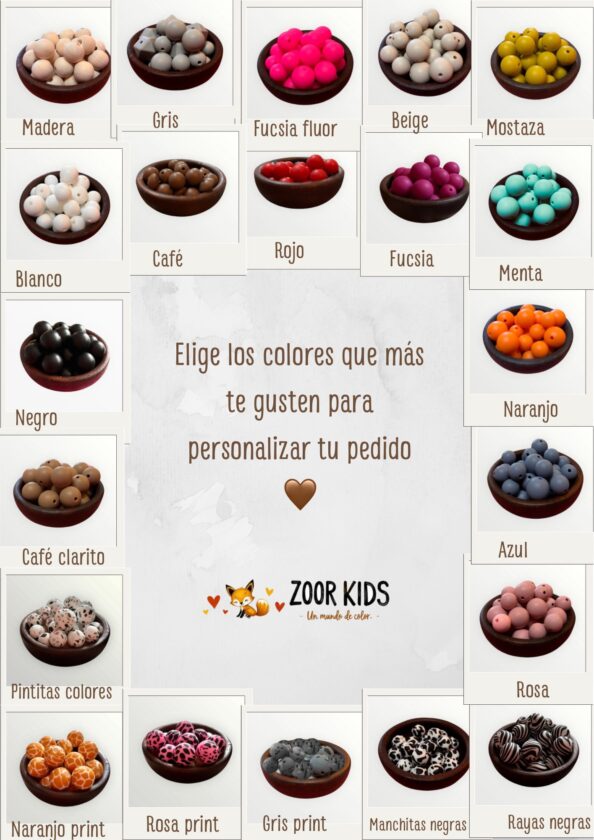 Set dúo Portachupete personalizable + mordedor estilo flúor 🖤💖 - Imagen 2