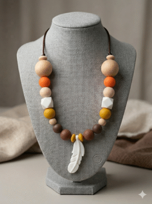 Collar de lactancia tonos tierra