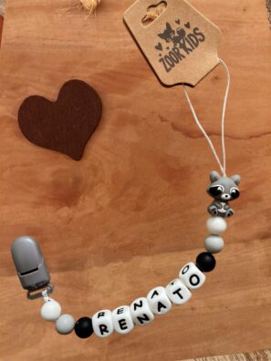 Portachupete mapache personalizable