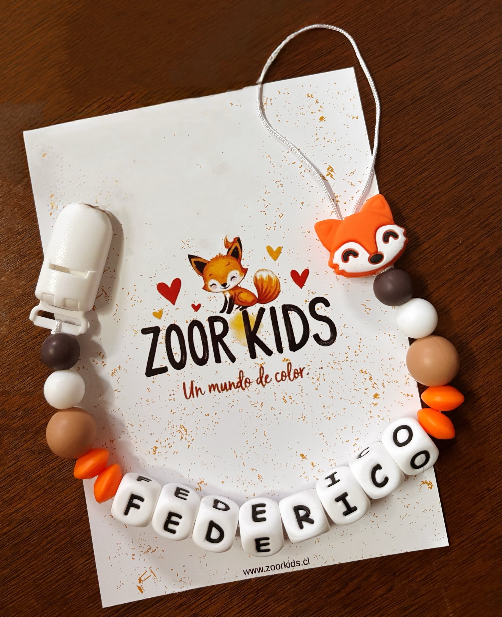 Portachupete zorro personalizable