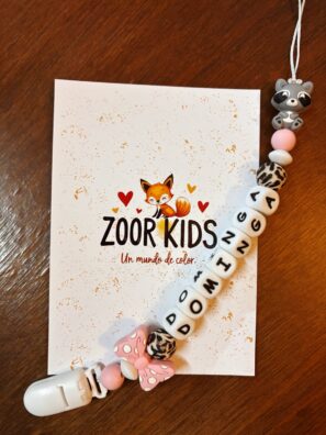 Portachupete 🎀 mapache personalizable