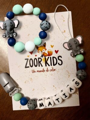 Set Portachupete elefantito + mordedor